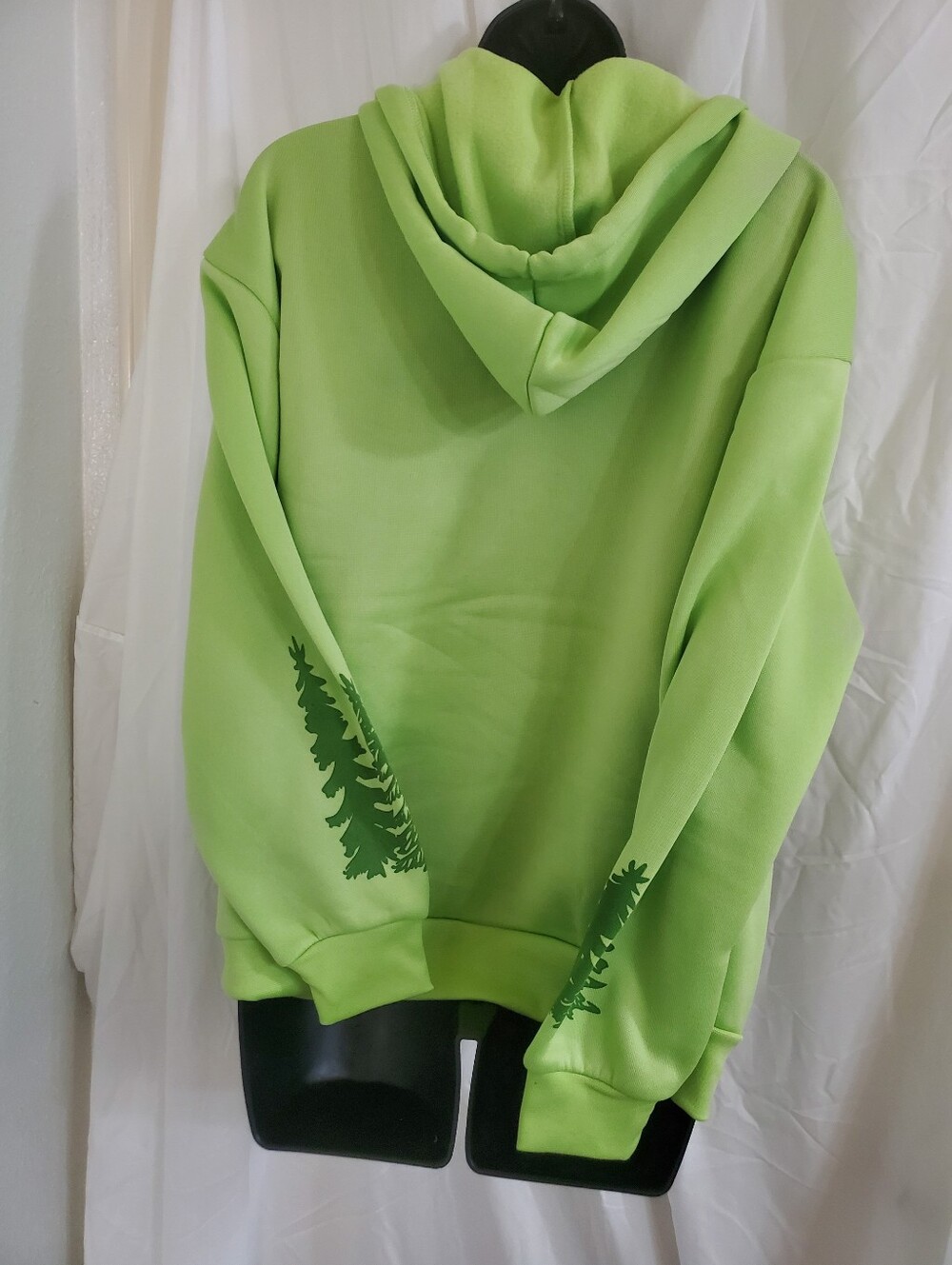 Peanuts camping Snoopy & Woodstock  green hoodie with snoopy zip pull size L NEW - Picture 11 of 14